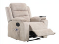 Poltrona reclinabile in tessuto 94x91x105 cm - beige - adatta per soggiorno - stile moderno