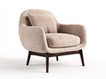 Poltrona - tessuto-legno - 82x86x85 cm - beige-marrone - moderno