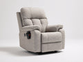 Poltrona reclinabile in tessuto 95x99x110 cm - beige grigiastro - stile moderno imbottito per soggiorno