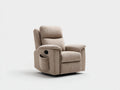 Poltrona reclinabile in tessuto a coste 90x95x107 cm - beige - stile moderno morbido per soggiorno