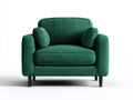 Poltrona - tessuto-metallo - 94x86x82 cm - verde-nero - contemporaneo
