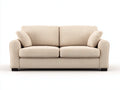 Divano a due posti in tessuto 174x85x80 cm - beige chiaro - stile moderno per soggiorno