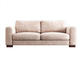 Divano a due posti in tessuto 186x90x79 cm - beige - per soggiorno stile classico moderno